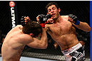 CHICAGO, IL - JANUARY 26:  David Mitchell (L) gets punched by Simeon Thoresen (R) during their Welterweight Bout part of Facebook Prelims at United Center on January 26, 2013 in Chicago, Illinois.  (Photo by Al Bello/Zuffa LLC/Zuffa LLC Via Getty Images)