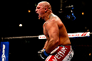 CHICAGO, IL - JANUARY 26:  Shawn Jordan celebrates defeating Mike Russow during their Heavyweight Bout part of UFC on FOX at United Center on January 26, 2013 in Chicago, Illinois.  (Photo by Josh Hedges/Zuffa LLC/Zuffa LLC Via Getty Images)
