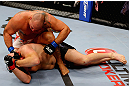 CHICAGO, IL - JANUARY 26:  Shawn Jordan (Top) punches Mike Russow (Bottom) during their Heavyweight Bout part of UFC on FOX at United Center on January 26, 2013 in Chicago, Illinois.  (Photo by Al Bello/Zuffa LLC/Zuffa LLC Via Getty Images)