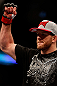 CHICAGO, IL - JANUARY 26:  Ryan Bader celebrates defeating Vladimir Matyushenko during their Light Heavyweight Bout part of UFC on FOX at United Center on January 26, 2013 in Chicago, Illinois.  (Photo by Josh Hedges/Zuffa LLC/Zuffa LLC Via Getty Images)