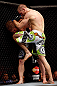 CHICAGO, IL - JANUARY 26:  Pascal Krauss (R) knees Mike Stumpf (L) during their Welterweight Bout part of UFC on FOX at United Center on January 26, 2013 in Chicago, Illinois.  (Photo by Josh Hedges/Zuffa LLC/Zuffa LLC Via Getty Images)