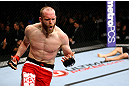 CHICAGO, IL - JANUARY 26:  TJ Grant celebrates after defeating Matt Wiman during their Lightweight Bout part of UFC on FOX at United Center on January 26, 2013 in Chicago, Illinois.  (Photo by Al Bello/Zuffa LLC/Zuffa LLC Via Getty Images)