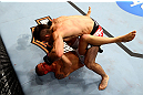 CHICAGO, IL - JANUARY 26:  Ricardo Lamas (Top) punches Erik Koch (Bottom) during their Featherweight Bout part of UFC on FOX at United Center on January 26, 2013 in Chicago, Illinois.  (Photo by Al Bello/Zuffa LLC/Zuffa LLC Via Getty Images)