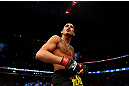 CHICAGO, IL - JANUARY 26:  Anthony Pettis celebrates defeating Donald Cerrone during their Lightweight Bout part of UFC on FOX at United Center on January 26, 2013 in Chicago, Illinois.  (Photo by Al Bello/Zuffa LLC/Zuffa LLC Via Getty Images)