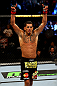 CHICAGO, IL - JANUARY 26:  Anthony Pettis celebrates defeating Donald Cerrone during their Lightweight Bout part of UFC on FOX at United Center on January 26, 2013 in Chicago, Illinois.  (Photo by Al Bello/Zuffa LLC/Zuffa LLC Via Getty Images)