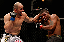 CHICAGO, IL - JANUARY 26:  Glover Teixeira (L) punches Rampage Jackson (R) during their Light Heavyweight Bout part of UFC on FOX at United Center on January 26, 2013 in Chicago, Illinois.  (Photo by Josh Hedges/Zuffa LLC/Zuffa LLC Via Getty Images)