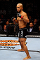 CHICAGO, IL - JANUARY 26:  Demetrious Johnson looks on against John Dodson during thier Flyweight Championship Bout part of UFC on FOX at United Center on January 26, 2013 in Chicago, Illinois.  (Photo by Al Bello/Zuffa LLC/Zuffa LLC Via Getty Images)