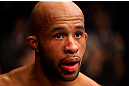 CHICAGO, IL - JANUARY 26:  Demetrious Johnson looks on against John Dodson during thier Flyweight Championship Bout part of UFC on FOX at United Center on January 26, 2013 in Chicago, Illinois.  (Photo by Al Bello/Zuffa LLC/Zuffa LLC Via Getty Images)