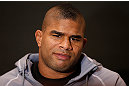 LAS VEGAS, NV - JANUARY 31:  Alistair Overeem interacts with media during the UFC 156 Ultimate Media Day on January 31, 2013 at the Mandalay Bay in Las Vegas, Nevada.  (Photo by Josh Hedges/Zuffa LLC/Zuffa LLC via Getty Images)