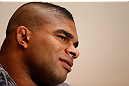 LAS VEGAS, NV - JANUARY 31:  Alistair Overeem interacts with media during the UFC 156 Ultimate Media Day on January 31, 2013 at the Mandalay Bay in Las Vegas, Nevada.  (Photo by Josh Hedges/Zuffa LLC/Zuffa LLC via Getty Images)