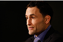 LAS VEGAS, NV - JANUARY 31:  Frankie Edgar interacts with media during the UFC 156 Ultimate Media Day on January 31, 2013 at the Mandalay Bay in Las Vegas, Nevada.  (Photo by Josh Hedges/Zuffa LLC/Zuffa LLC via Getty Images)