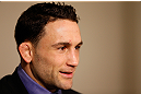 LAS VEGAS, NV - JANUARY 31:  Frankie Edgar interacts with media during the UFC 156 Ultimate Media Day on January 31, 2013 at the Mandalay Bay in Las Vegas, Nevada.  (Photo by Josh Hedges/Zuffa LLC/Zuffa LLC via Getty Images)