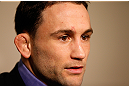 LAS VEGAS, NV - JANUARY 31:  Frankie Edgar interacts with media during the UFC 156 Ultimate Media Day on January 31, 2013 at the Mandalay Bay in Las Vegas, Nevada.  (Photo by Josh Hedges/Zuffa LLC/Zuffa LLC via Getty Images)