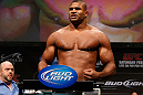 LAS VEGAS, NV - FEBRUARY 01:  Alistair Overeem weighs in during the UFC 156 weigh-in on February 1, 2013 at Mandalay Bay Events Center in Las Vegas, Nevada.  (Photo by Josh Hedges/Zuffa LLC/Zuffa LLC via Getty Images)