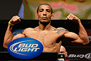 LAS VEGAS, NV - FEBRUARY 01:  Jose Aldo weighs in during the UFC 156 weigh-in on February 1, 2013 at Mandalay Bay Events Center in Las Vegas, Nevada.  (Photo by Josh Hedges/Zuffa LLC/Zuffa LLC via Getty Images)