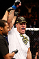 LAS VEGAS, NV - FEBRUARY 02:  (R-L) Antonio Silva reacts to his knockout victory over Alistair Overeem after their heavyweight fight at UFC 156 on February 2, 2013 at the Mandalay Bay Events Center in Las Vegas, Nevada.  (Photo by Josh Hedges/Zuffa LLC/Zuffa LLC via Getty Images) *** Local Caption *** Alistair Overeem; Antonio Silva