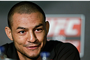 LONDON, ENGLAND - FEBRUARY 13:  Cub Swanson interacts with media during a UFC press conference on February 13, 2013 at Hooks Gym in London, England.  (Photo by Josh Hedges/Zuffa LLC/Zuffa LLC via Getty Images)