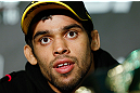 LONDON, ENGLAND - FEBRUARY 13:  Renan Barao interacts with media during a UFC press conference on February 13, 2013 at Hooks Gym in London, England.  (Photo by Josh Hedges/Zuffa LLC/Zuffa LLC via Getty Images)