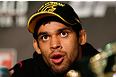 LONDON, ENGLAND - FEBRUARY 13:  Renan Barao interacts with media during a UFC press conference on February 13, 2013 at Hooks Gym in London, England.  (Photo by Josh Hedges/Zuffa LLC/Zuffa LLC via Getty Images)