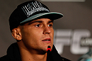 LONDON, ENGLAND - FEBRUARY 13:  Dustin Poirier interacts with media during a UFC press conference on February 13, 2013 at Hooks Gym in London, England.  (Photo by Josh Hedges/Zuffa LLC/Zuffa LLC via Getty Images)