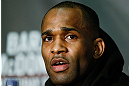 LONDON, ENGLAND - FEBRUARY 13:  Jimi Manuwa interacts with media during a UFC press conference on February 13, 2013 at Hooks Gym in London, England.  (Photo by Josh Hedges/Zuffa LLC/Zuffa LLC via Getty Images)