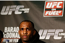 LONDON, ENGLAND - FEBRUARY 13:  Jimi Manuwa interacts with media during a UFC press conference on February 13, 2013 at Hooks Gym in London, England.  (Photo by Josh Hedges/Zuffa LLC/Zuffa LLC via Getty Images)