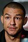 LONDON, ENGLAND - FEBRUARY 13:  Cub Swanson interacts with media during a UFC press conference on February 13, 2013 at Hooks Gym in London, England.  (Photo by Josh Hedges/Zuffa LLC/Zuffa LLC via Getty Images)