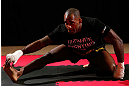 LONDON, ENGLAND - FEBRUARY 13:  Jimi Manuwa conducts an open training session for media on February 13, 2013 at Hooks Gym in London, England.  (Photo by Josh Hedges/Zuffa LLC/Zuffa LLC via Getty Images)