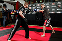 LONDON, ENGLAND - FEBRUARY 13:  Michael McDonald conducts an open training session for media on February 13, 2013 at Hooks Gym in London, England.  (Photo by Josh Hedges/Zuffa LLC/Zuffa LLC via Getty Images)