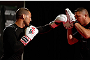 LONDON, ENGLAND - FEBRUARY 13:  Cub Swanson conducts an open training session for media on February 13, 2013 at Hooks Gym in London, England.  (Photo by Josh Hedges/Zuffa LLC/Zuffa LLC via Getty Images)