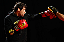 LONDON, ENGLAND - FEBRUARY 13:  Renan Barao conducts an open training session for media on February 13, 2013 at Hooks Gym in London, England.  (Photo by Josh Hedges/Zuffa LLC/Zuffa LLC via Getty Images)
