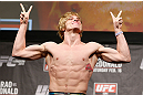 LONDON, ENGLAND - FEBRUARY 15:  Matthew Riddle weighs in during the UFC weigh-in on February 15, 2013 at Wembley Arena in London, England.  (Photo by Josh Hedges/Zuffa LLC/Zuffa LLC via Getty Images)