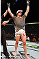 LONDON, ENGLAND - FEBRUARY 16:  Matthew Riddle reacts after defeating Che Mills in their welterweight fight during the UFC on Fuel TV event on February 16, 2013 at Wembley Arena in London, England.  (Photo by Josh Hedges/Zuffa LLC/Zuffa LLC via Getty Images)