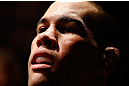 LONDON, ENGLAND - FEBRUARY 16:  James Te Huna prepares to enter the Octagon before his light heavyweight fight against Ryan Jimmo during the UFC on Fuel TV event on February 16, 2013 at Wembley Arena in London, England.  (Photo by Josh Hedges/Zuffa LLC/Zuffa LLC via Getty Images)