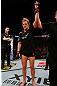 LONDON, ENGLAND - FEBRUARY 16:  Gunnar Nelson reacts after defeating Jorge Santiago in their welterweight fight during the UFC on Fuel TV event on February 16, 2013 at Wembley Arena in London, England.  (Photo by Josh Hedges/Zuffa LLC/Zuffa LLC via Getty Images)