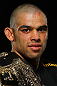 LONDON, ENGLAND - FEBRUARY 16:  UFC interim bantamweight champion Renan Barao poses for a portrait after his victory over Michael McDonald during the UFC on Fuel TV event on February 16, 2013 at Wembley Arena in London, England.  (Photo by Mike Roach/Zuffa LLC/Zuffa LLC via Getty Images)