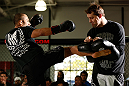 TORRANCE, CA - FEBRUARY 20:  Ivan Menjivar conducts an open training session for fans and media at the UFC Gym on February 20, 2013 in Torrance, California.  (Photo by Josh Hedges/Zuffa LLC/Zuffa LLC via Getty Images)