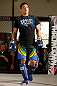 TORRANCE, CA - FEBRUARY 20:  Lyoto Machida conducts an open training session for fans and media at the UFC Gym on February 20, 2013 in Torrance, California.  (Photo by Josh Hedges/Zuffa LLC/Zuffa LLC via Getty Images)