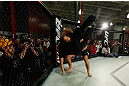 TORRANCE, CA - FEBRUARY 20:  Liz Carmouche conducts an open training session for fans and media at the UFC Gym on February 20, 2013 in Torrance, California.  (Photo by Josh Hedges/Zuffa LLC/Zuffa LLC via Getty Images)