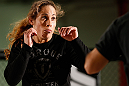 TORRANCE, CA - FEBRUARY 20:  Liz Carmouche conducts an open training session for fans and media at the UFC Gym on February 20, 2013 in Torrance, California.  (Photo by Josh Hedges/Zuffa LLC/Zuffa LLC via Getty Images)