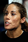 TORRANCE, CA - FEBRUARY 20:  Liz Carmouche interacts with media after an open training session at the UFC Gym on February 20, 2013 in Torrance, California.  (Photo by Josh Hedges/Zuffa LLC/Zuffa LLC via Getty Images)