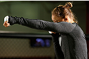 TORRANCE, CA - FEBRUARY 20:  Ronda Rousey conducts an open training session for fans and media at the UFC Gym on February 20, 2013 in Torrance, California.  (Photo by Josh Hedges/Zuffa LLC/Zuffa LLC via Getty Images)
