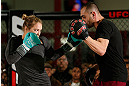 TORRANCE, CA - FEBRUARY 20:  Ronda Rousey conducts an open training session for fans and media at the UFC Gym on February 20, 2013 in Torrance, California.  (Photo by Josh Hedges/Zuffa LLC/Zuffa LLC via Getty Images)