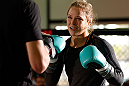 TORRANCE, CA - FEBRUARY 20:  Ronda Rousey conducts an open training session for fans and media at the UFC Gym on February 20, 2013 in Torrance, California.  (Photo by Josh Hedges/Zuffa LLC/Zuffa LLC via Getty Images)