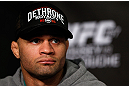 ANAHEIM, CA - FEBRUARY 21:  Josh Koscheck interacts with media during a UFC pre-fight press conference at Honda Center on February 21, 2013 in Anaheim, California.  (Photo by Josh Hedges/Zuffa LLC/Zuffa LLC via Getty Images)