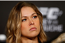 ANAHEIM, CA - FEBRUARY 21:  Ronda Rousey interacts with media during a UFC pre-fight press conference at Honda Center on February 21, 2013 in Anaheim, California.  (Photo by Josh Hedges/Zuffa LLC/Zuffa LLC via Getty Images)
