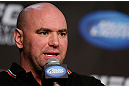ANAHEIM, CA - FEBRUARY 21:  UFC President Dana White during a UFC pre-fight press conference at Honda Center on February 21, 2013 in Anaheim, California.  (Photo by Josh Hedges/Zuffa LLC/Zuffa LLC via Getty Images)