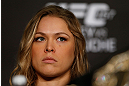 ANAHEIM, CA - FEBRUARY 21:  Ronda Rousey interacts with media during a UFC pre-fight press conference at Honda Center on February 21, 2013 in Anaheim, California.  (Photo by Josh Hedges/Zuffa LLC/Zuffa LLC via Getty Images)