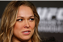 ANAHEIM, CA - FEBRUARY 21:  Ronda Rousey interacts with media during a UFC pre-fight press conference at Honda Center on February 21, 2013 in Anaheim, California.  (Photo by Josh Hedges/Zuffa LLC/Zuffa LLC via Getty Images)