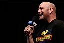 ANAHEIM, CA - FEBRUARY 22:  UFC President Dana White interacts with fans during a Q&A session before the UFC 157 weigh-in at Honda Center on February 22, 2013 in Anaheim, California.  (Photo by Josh Hedges/Zuffa LLC/Zuffa LLC via Getty Images)